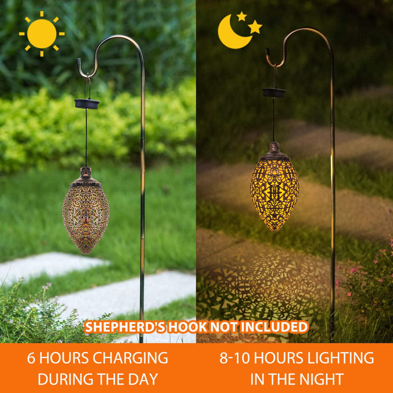 Bungalow Rose Solar Powered Integrated LED Outdoor Lantern